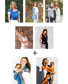 HUG A BUB Pocket Wrap and Ring Sling Bundle