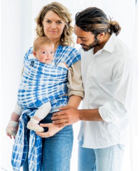 Organic Lightweight Wrap - WATERCOLOUR BLUE